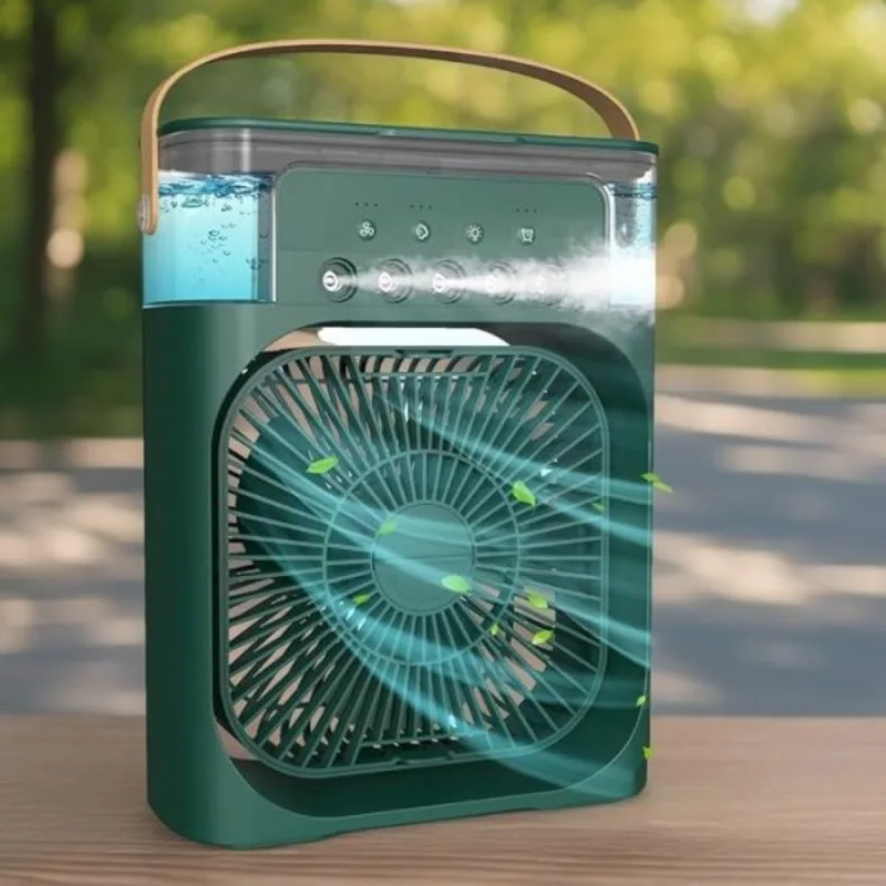 Mini 3-in-1 Air Cooling Fan | Mist Humidifier LED Fan | Kinbo.site