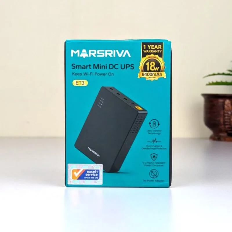 Marsriva ET3 Smart Mini UPS | 8400mAh Router Backup | Kinbo.site