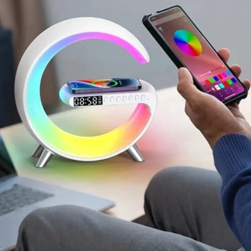 Smart G-Shape Table Lamp G63 with Wireless Charger | Kinbo.site