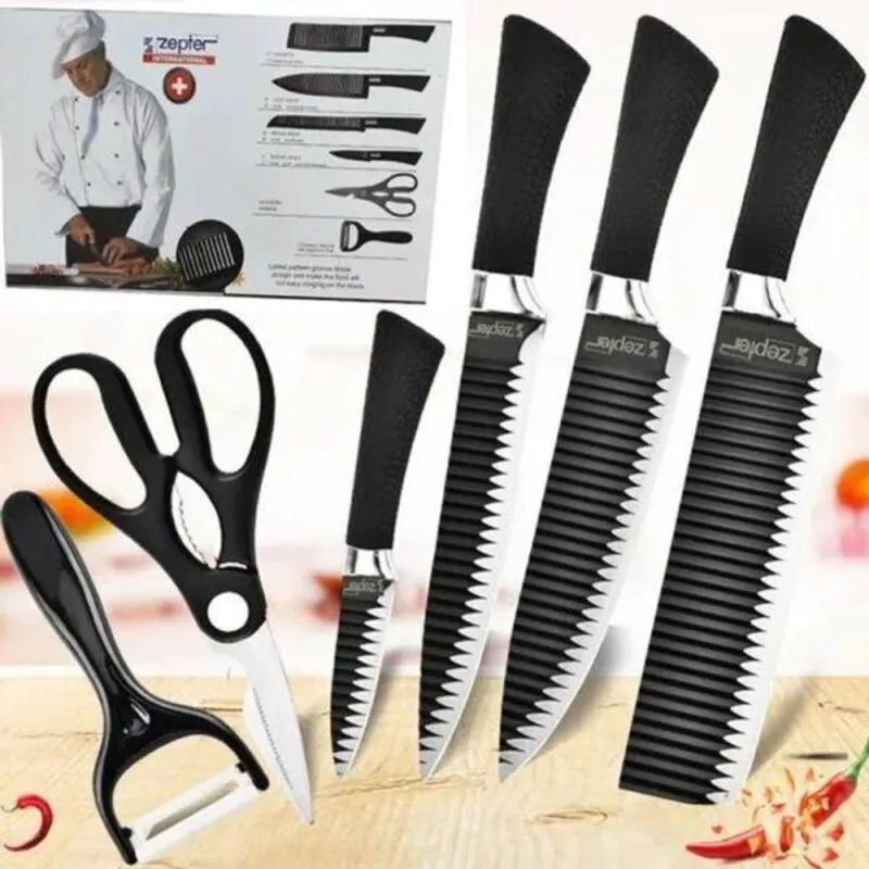 Zepter 6pcs Kitchen Knife Set | Non-Stick Stainless Steel | Kinbo.site