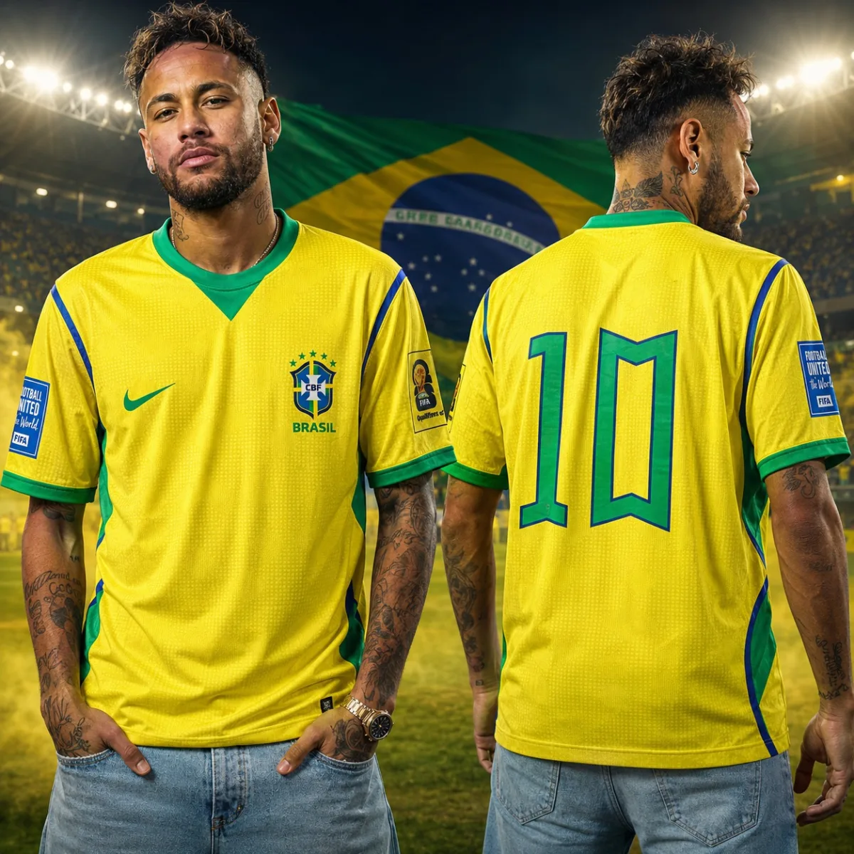⚜️Premium Brazil Home Jersey – Iconic No. 10